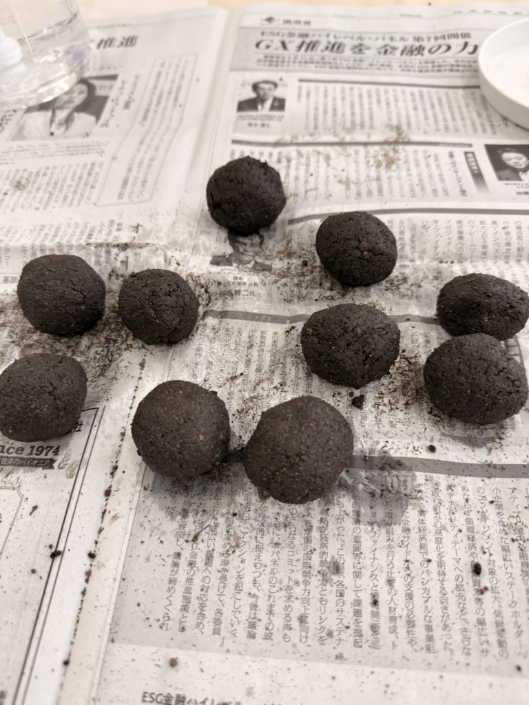 お花くらぶのたねダンゴ作りワークショップ